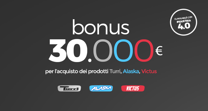Il bonus 30.000€ per acquistare i prodotti Turri Group!